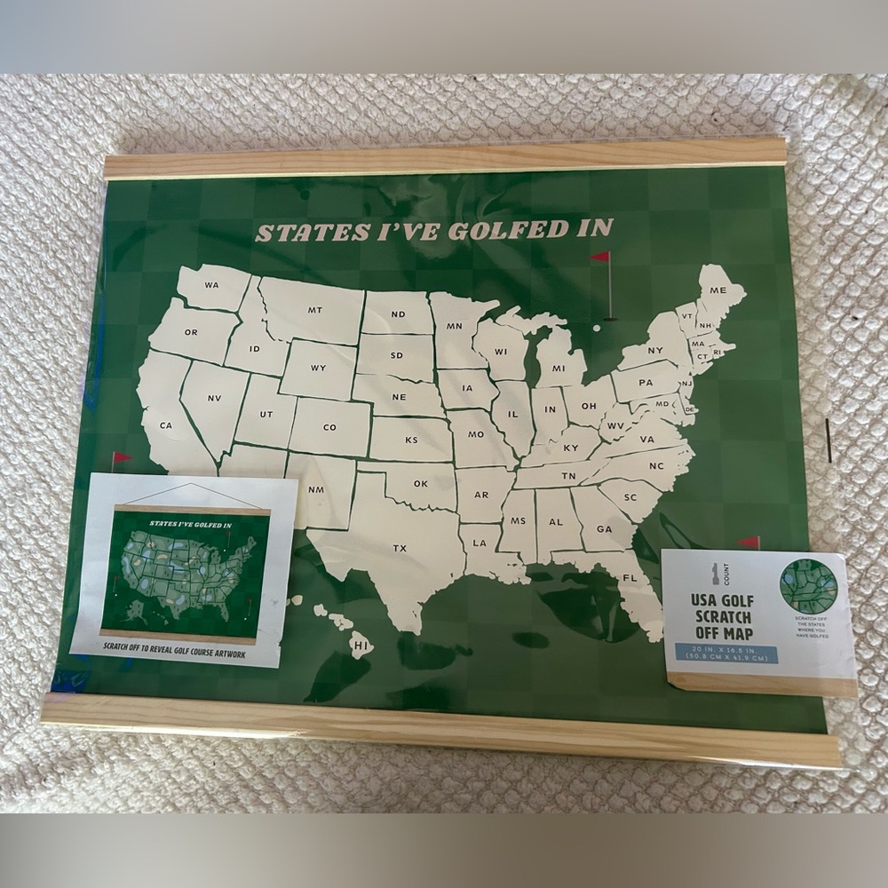 USA Golf Scratch Off Map